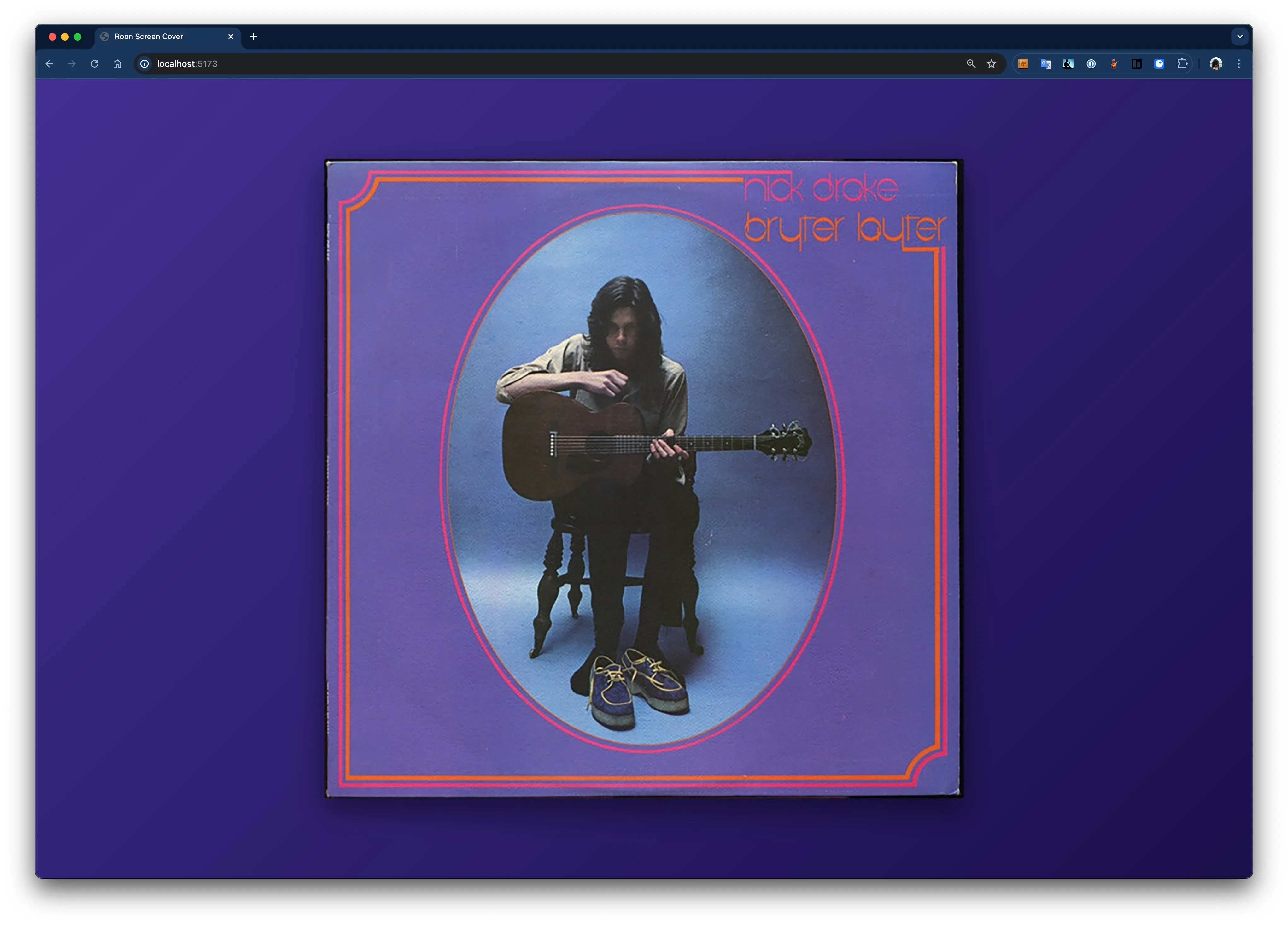 Cover layout with a radial gradient background
