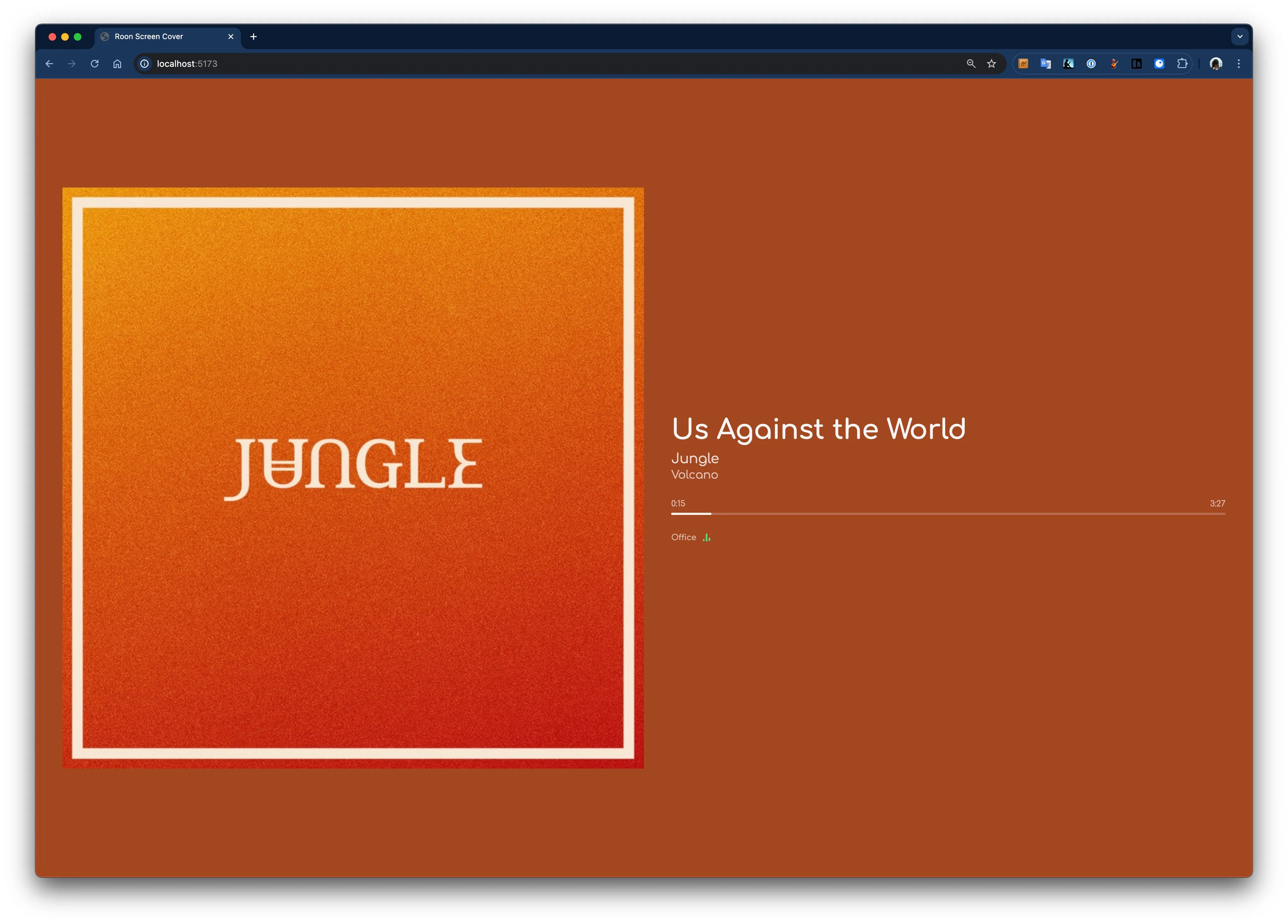 Layout with warm extracted colors